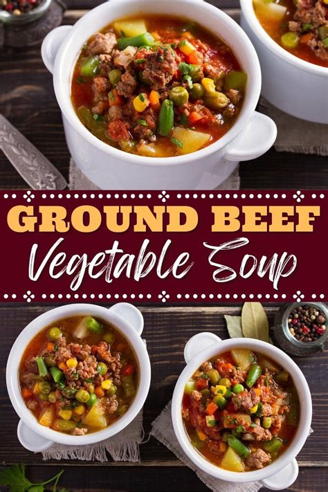 Ground Beef Vegetable Soup Easy Recipe Insanely Good