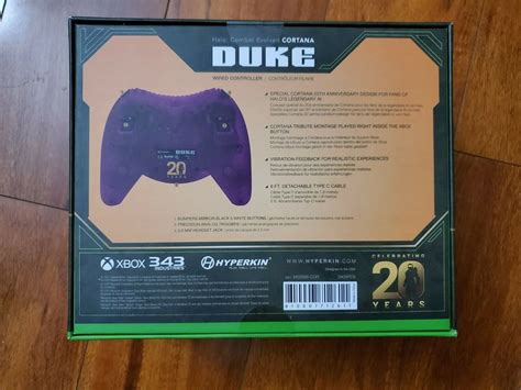 Hyperkin Duke Wired Controller For Xbox Cortana 20th Anniversary