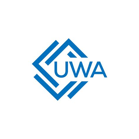 UWA technology letter logo design on white background. UWA creative ...