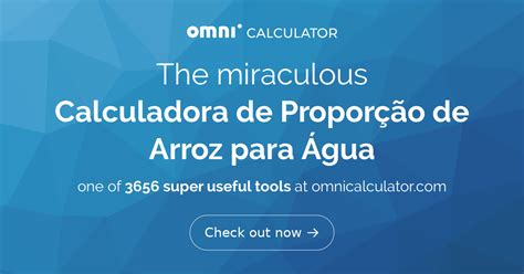 Calculadora De Propor O De Arroz Para Gua