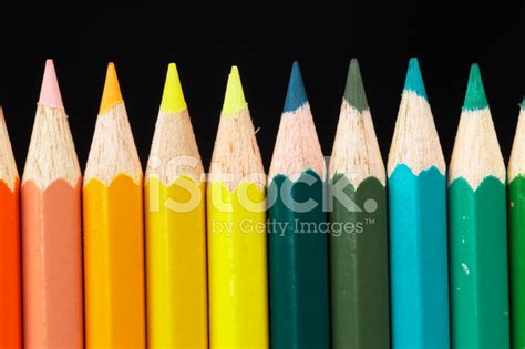 Colored Crayons In A Row Stock Photo Royalty Free Freeimages