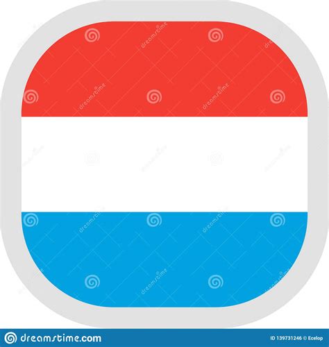 Forma Cuadrada Del Icono Con La Bandera Ilustración del Vector