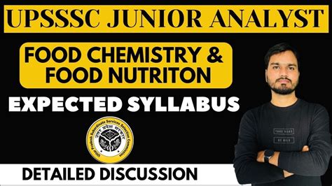 Up Food Analyst Syllabus Upsssc Junior Analyst Up Ja Post Youtube