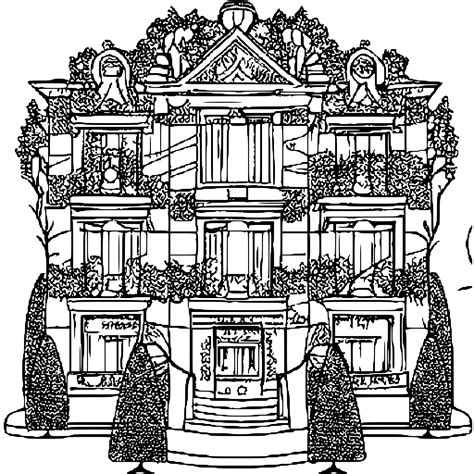 Artdeco Architecture Coloring Page · Creative Fabrica