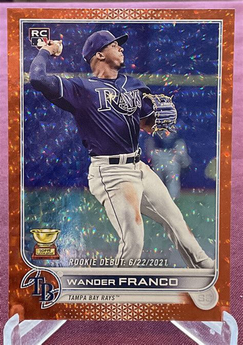 2022 Topps Update Us42 Wander Franco Rookie Debut Orange Ice 299 Ebay