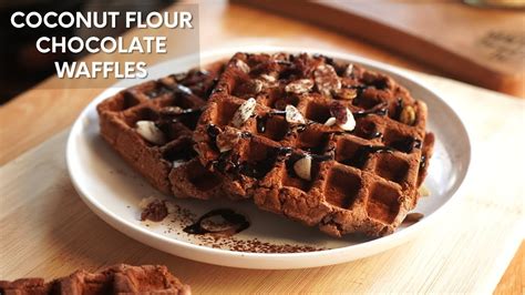 Coconut Flour Chocolate Waffles Vegan Low Carb Gluten Free Chocolate Waffles Youtube