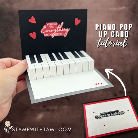 Piano Pop Up Pop Up Series Card Stampin Up Demonstrator Tami