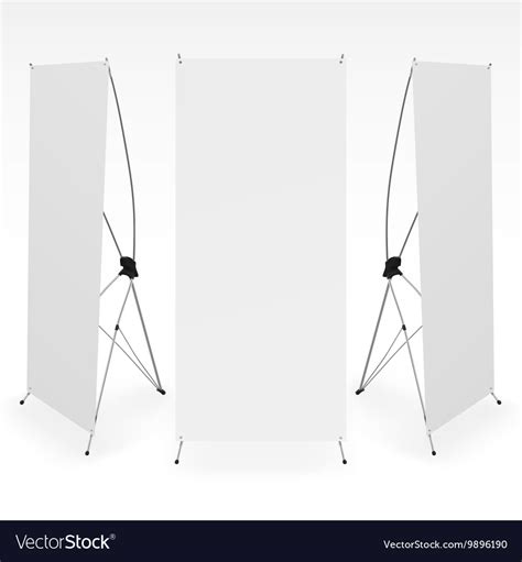 Set Blank X Stand Banners Display Template Vector Image