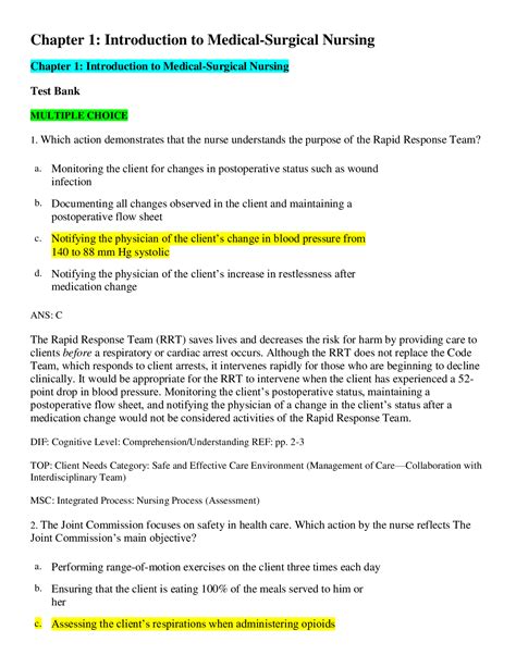 Medical Surgical Nursing Elsevier Study Guide Answers 6