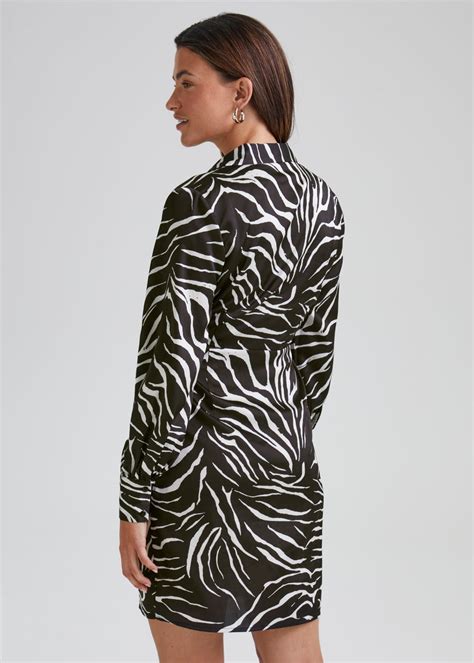 Jdy Fifi Multicoloured Zebra Print Mini Wrap Dress Matalan