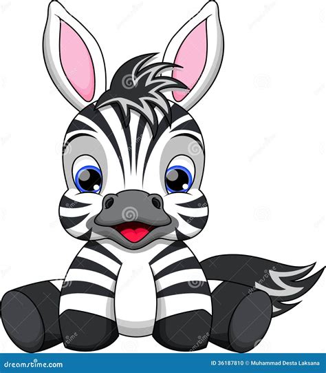 Baby Zebra Cartoon Stock Photo - Image: 36187810