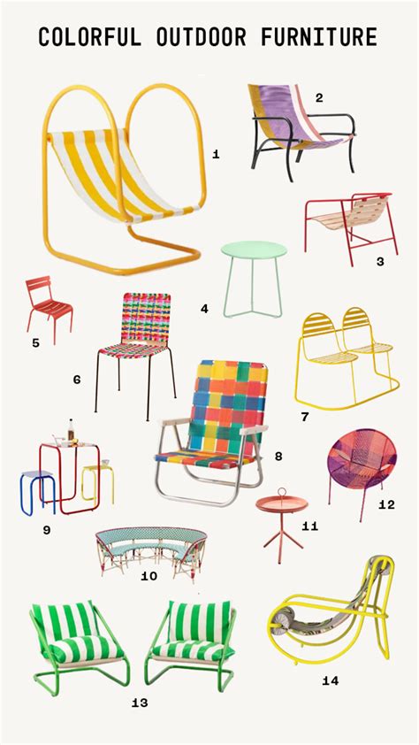 Colorful Outdoor Furniture Pieces To Bring Joy To Your Yard In 2024 Colorful Outdoor Furniture