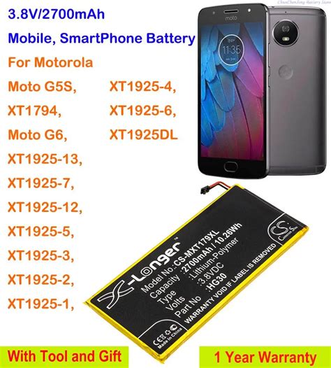 2700mAh Battery HG30 For Motorola Moto G5S XT1794 Moto G6 XT1925 13