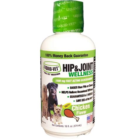 Liquid-Vet Hip & Joint Wellness Supplement for Dogs with Glucosamine ...