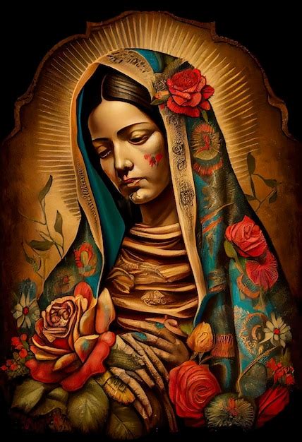 Mexican Virgin Mary Skull