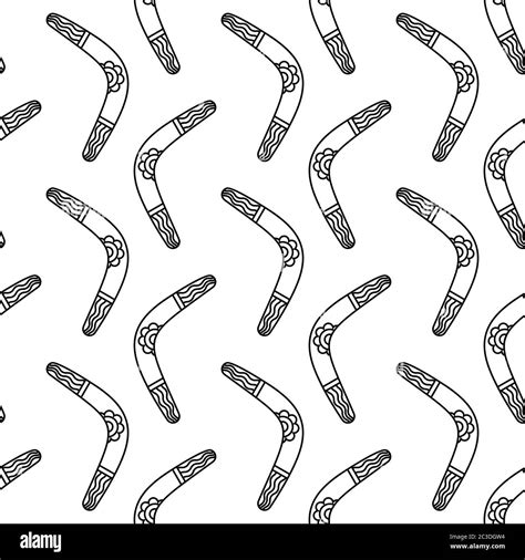 Boomerang Icon Seamless Pattern Boomerang Vector Art Illustration