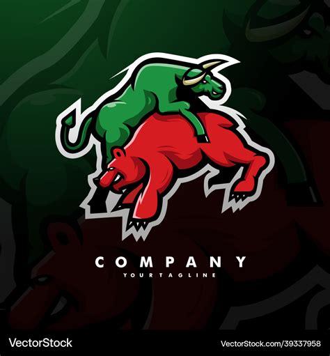 Bull and bear for trading Royalty Free Vector Image