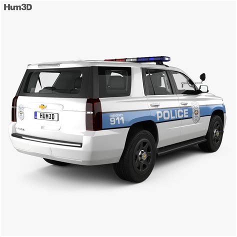 Chevrolet Tahoe Police with HQ interior 2017 3D model - Download ...