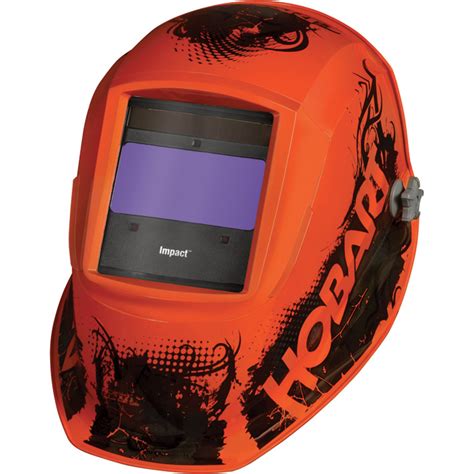 Hobart Impact Variable Shade Welding Helmet Agent Orange Color Model