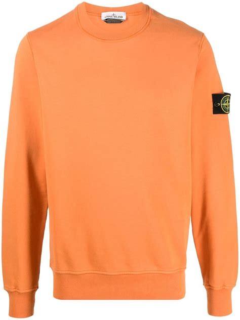 Stone Island Compass Motif Crew Neck Jumper Farfetch