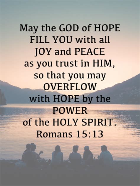 May The God Of Hope Fill You With All Joy And Peace As You Trust In Him