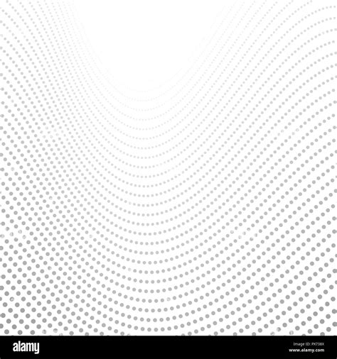 Grey tech wavy dotted lines abstract background. Vector design Stock ...