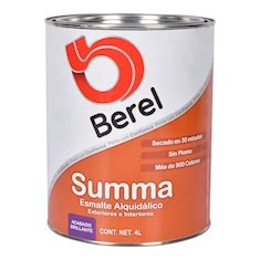 Pintura Berel Summa Alquidálico Interior Exterior 4L Base Deep