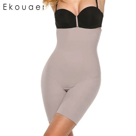 Ekouaer Sexy Slimming Pants High Waist Tummy Control Panties Thigh