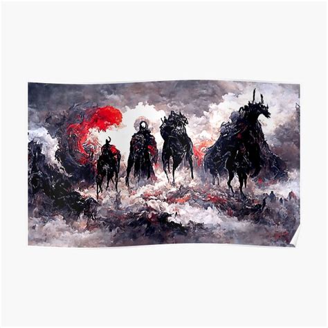 "Four Horsemen" Poster for Sale by 4DMagnetics | Redbubble