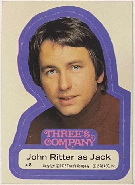 John Ritter 1978 Topps Threes Company Jack Sticker Card Kbk Sports