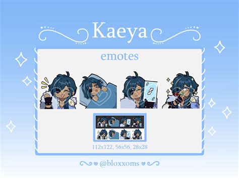 Genshin Impact Kaeya Emotes Discord/twitch Emotes Emote - Etsy Australia