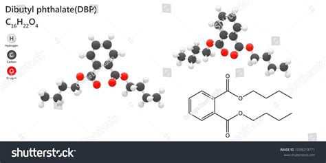 Structural Chemical Formula Molecular Structure Dibutyl Stock