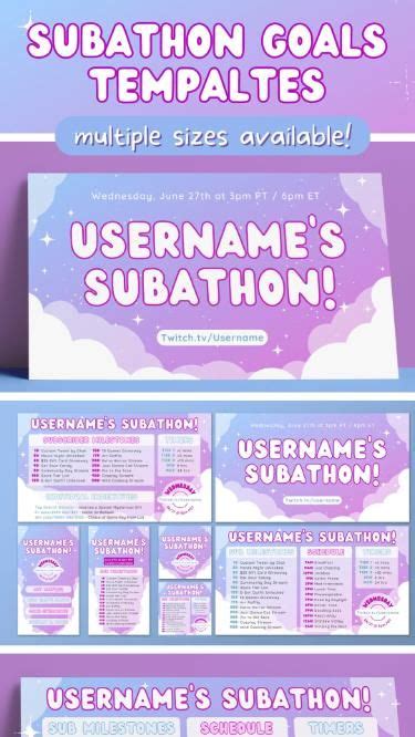 Starry Sky Subathon Twitch Subathon Social Media Package Etsy In