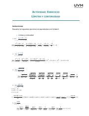 U Ejercicio Integrales Equipo Calculo Pdf Actividad Ejercicio