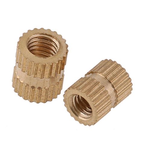 M2 M2 5 M3 M4 M5 M6 Brass Cylinder Knurled Threaded Round Insert