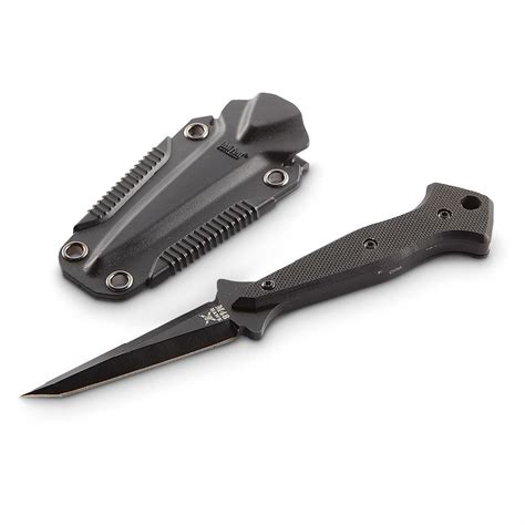 M48 Tactical Push Dagger With Sheath Black 223843 Fixed Blade