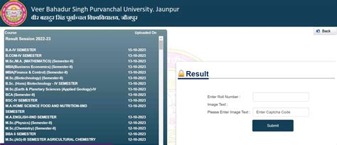 Vbspu Result Out Msc Ma Ba Bcom Bsc Msc Mba Ba Llb