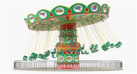 Carnival Swing Ride 3d Model 99 3ds Blend C4d Fbx Ma Obj Max