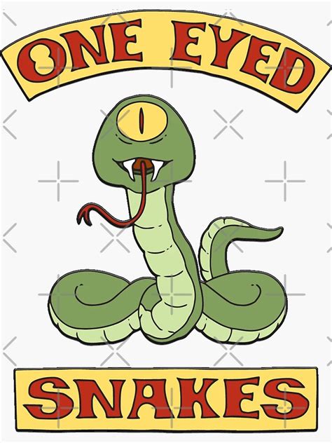 One Eyed Snakes Sticker For Sale By Americanpoison Redbubble