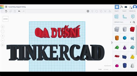 Tinkercad 3D grafický editor zdarma tutoriál YouTube