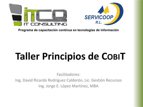 Taller Principios De Cobit Ppt