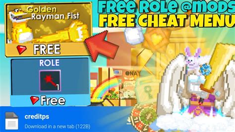 SERVER RAME CUY FREE CHEAT MENU RAYMAN OMG GROWTOPIA PRIVATE