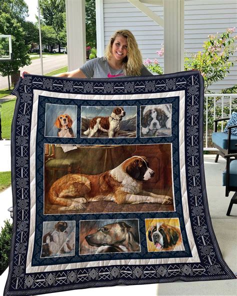 St Bernard D Customized Quilt Blanketis Unique Design Using High