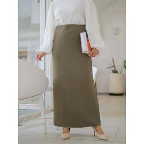 Jual Knit Span Skirt Rok Formal Nonformal Rajut Shopee Indonesia