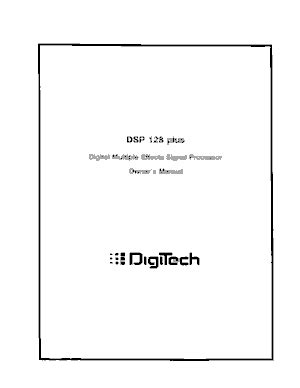 Free Audio Manuals D Digitech Digitech Dsp