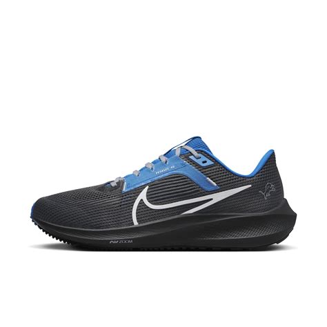 Nike Pegasus 40 Nfl Detroit Lions Road Running Shoes In Blue For Men