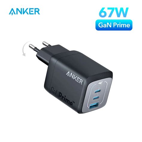 Anker Prime 67W USB C Arj Cihaz Anker GaN Duvar Arj Cihaz 3 Portlu