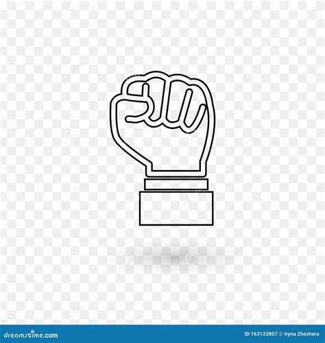 Raised Fist Symbol Of Victory Strength Power And Solidarity Flat Vector Icon For Apps And