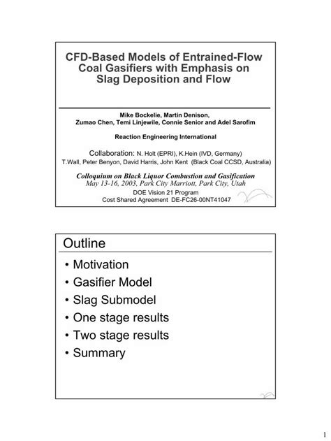 Pdf Cfd Based Models Of Entrained Flow Coal Gasifiers With Whitty