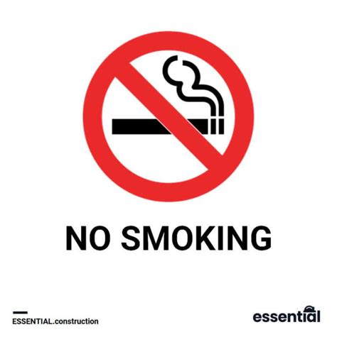 Construction Signage - No Smoking - Construction Documents And Templates